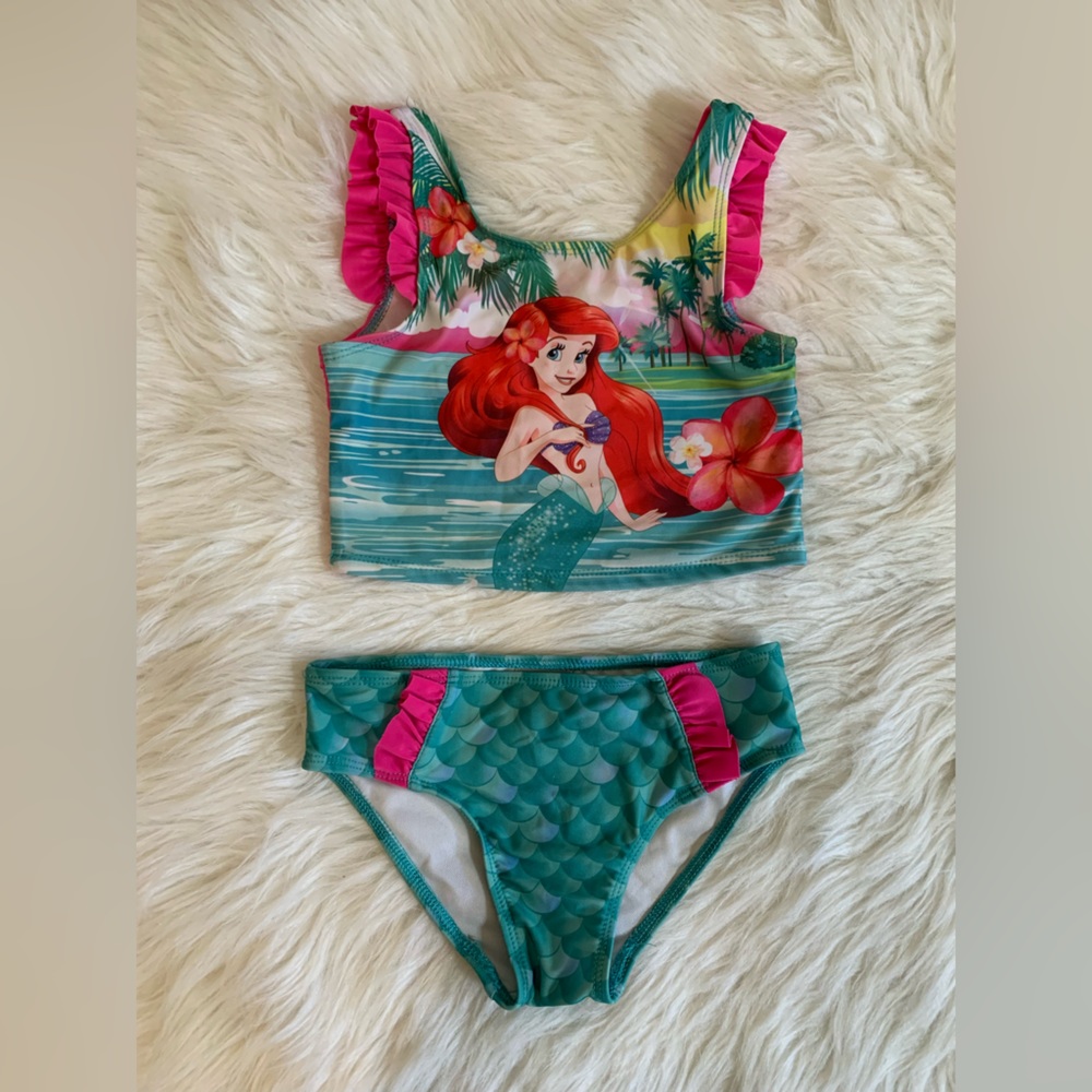 Little Mermaid Girls Two piece Bathing Suit